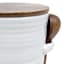 Honeybloom Ceramic Canister with Wooden Lid & Spoon, Small