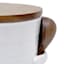 Honeybloom Ceramic Canister with Wooden Lid & Spoon, Large