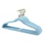 50-Pack Velvet Suit Hangers, Pastel Blue