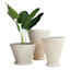 Providence White Fluted Florence Outdoor Planter, Large