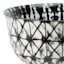 Black & White Batik Printed Stoneware Bowl, 6"