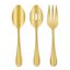 3-Piece Bayley Serving Utensil Set, Champagne Gold