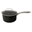 Black Hard-Anodized Sauce Pan with Lid, 2.46qt