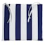 Providence Navy Blue Awning Stripe Outdoor Square Seat Cushion