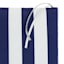 Providence Navy Blue Awning Stripe Outdoor Square Seat Cushion