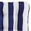 Providence Navy Blue Awning Stripe Outdoor Wicker Seat Cushion