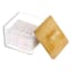 Bamboo Lid Square Clear Cosmetic Organizer