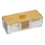 3-Section Clear Cosmetic Organizer with Bamboo Lid