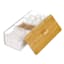 3-Section Clear Cosmetic Organizer with Bamboo Lid