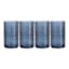 Set of 4 Navy Blue Spectra Highball Glasses, 15oz
