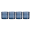 Set of 4 Navy Blue Spectra Double Old Fashioned Glasses, 13oz