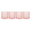 Set of 4 Blush Pink Spectra Double Old Fashioned Glasses, 13oz