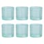 Set of 6 Cyan Blue Spectra Shot Glasses, 2oz