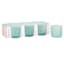 Set of 6 Cyan Blue Spectra Shot Glasses, 2oz