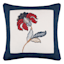 Providence Blue Embroidered Flower Throw Pillow, 18"