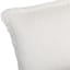Found & Fable Solid White Woven Throw Pillow with Fringe, 14x20