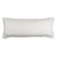 Found & Fable Solid White Woven Throw Pillow with Fringe, 14x36