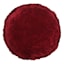 Providence Burgundy Round Throw Pillow with Fringe, 16"