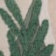 Green Embroidered Throw Pillow with Corner Tassels, 14"