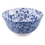 Set of 4 Blue & White Patterned Ceramic Bowls