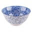 Set of 4 Blue & White Patterned Ceramic Bowls