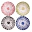 Set of 4 Assorted Tie-Dye Printed Ceramic Bowls