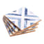 Set of 4 Blue & White Coasters, 4"