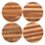Set of 4 Inlay Striped Wooden Coasters, 4"