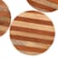 Set of 4 Inlay Striped Wooden Coasters, 4"