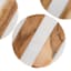 Set of 4 Round Marble & Wood Coasters