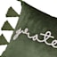 Honeybloom Green Grateful Throw Pillow With Tassels, 14x20