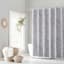 13-Piece Brampton Grey Leaves Shower Curtain Set, 70x72