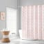 13-Piece Karma Shibori Coral Shower Curtain Set, 70x72