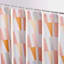 13-Piece Libra Pink Clay Geometric Shower Curtain Set, 70x72