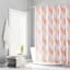 13-Piece Libra Pink Clay Geometric Shower Curtain Set, 70x72