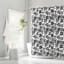 13-Piece Luma Black Floral Shower Curtain Set, 70x72
