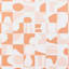 13-Piece Mazi Terracotta Geometric Shower Curtain Set, 70x72