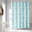 13-Piece Mazi Turquoise Geometric Shower Curtain Set, 70x72