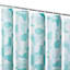 13-Piece Mazi Turquoise Geometric Shower Curtain Set, 70x72