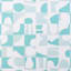 13-Piece Mazi Turquoise Geometric Shower Curtain Set, 70x72