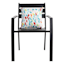 White Confetti Square Outdoor Throw Pillow, 16"