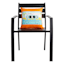 Orange Mix Tape Square Outdoor Throw Pillow, 16"