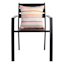 Red Multicolor Striped Square Outdoor Throw Pillow, 18"
