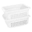 2-Pack White Stacked Nest Storage Basket, Small
