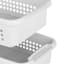 2-Pack White Stacked Nest Storage Basket, Small
