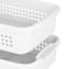 2-Pack White Stacked Nest Storage Basket, Medium