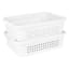 2-Pack White Stacked Nest Storage Basket, Large