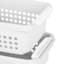 2-Pack White Stacked Nest Storage Basket, Large