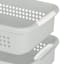 2-Pack Grey Stacked Nest Storage Basket, Large