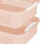 2-Pack Blush Stacked Nest Storage Basket, Large